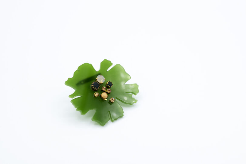 Spilla Fiore verde - immagine 2