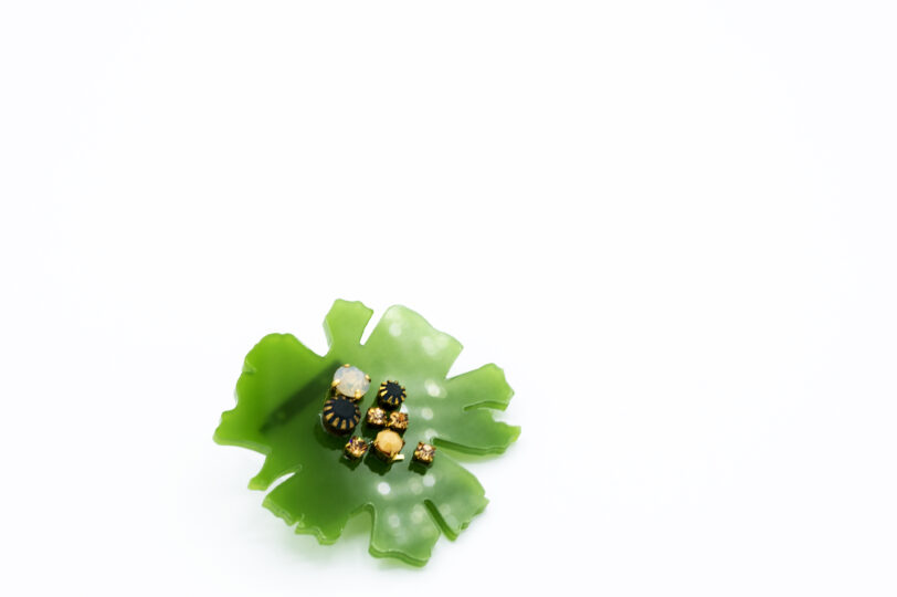 Spilla Fiore verde - immagine 4