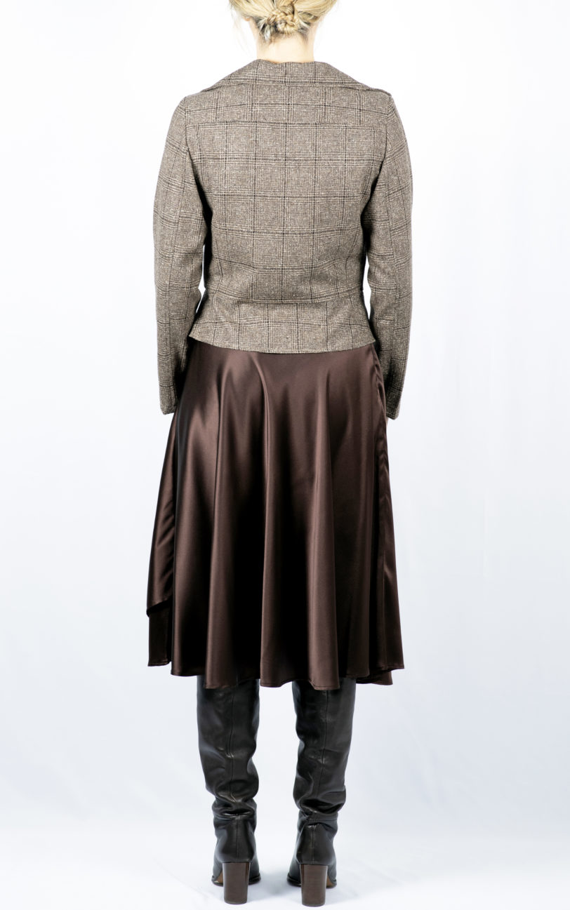 Giacca tartan marrone - immagine 4