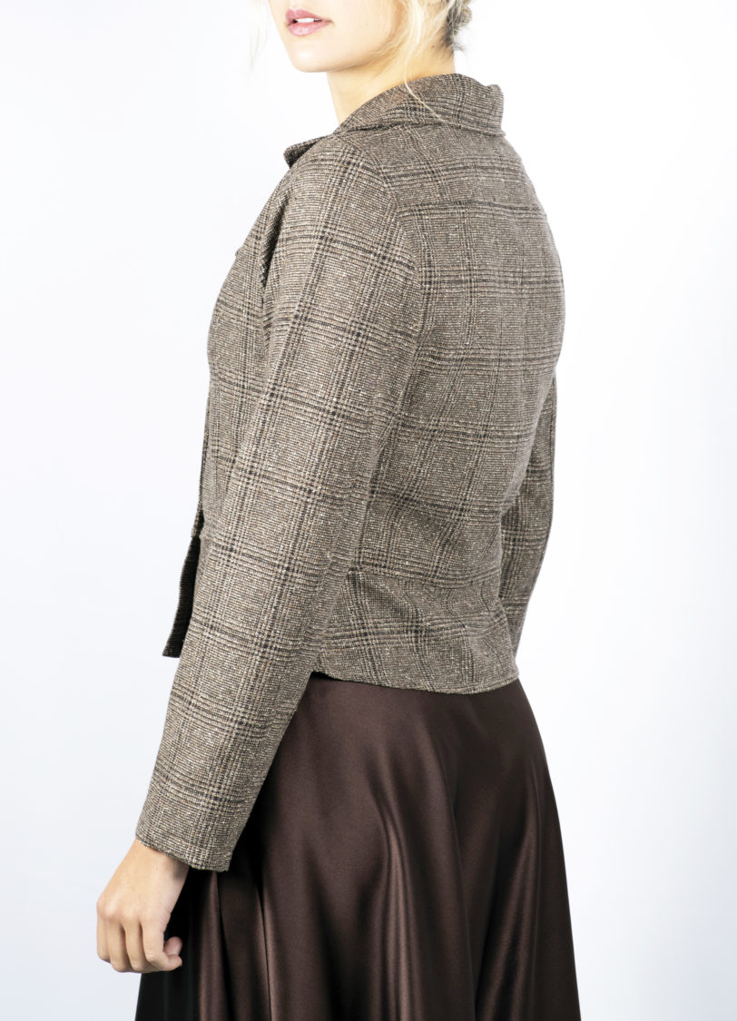 Giacca tartan marrone - immagine 3