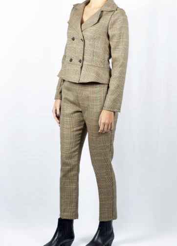Pantalone in tartan multicolor