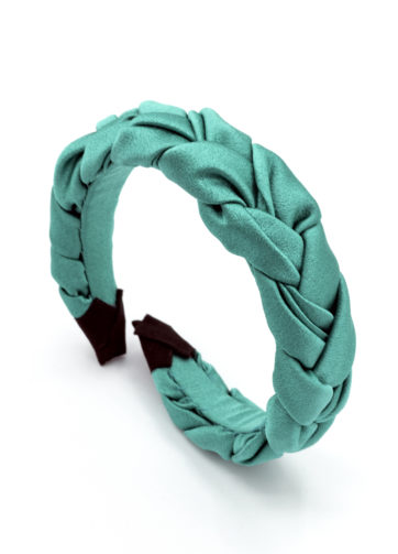 Cerchietto treccia verde