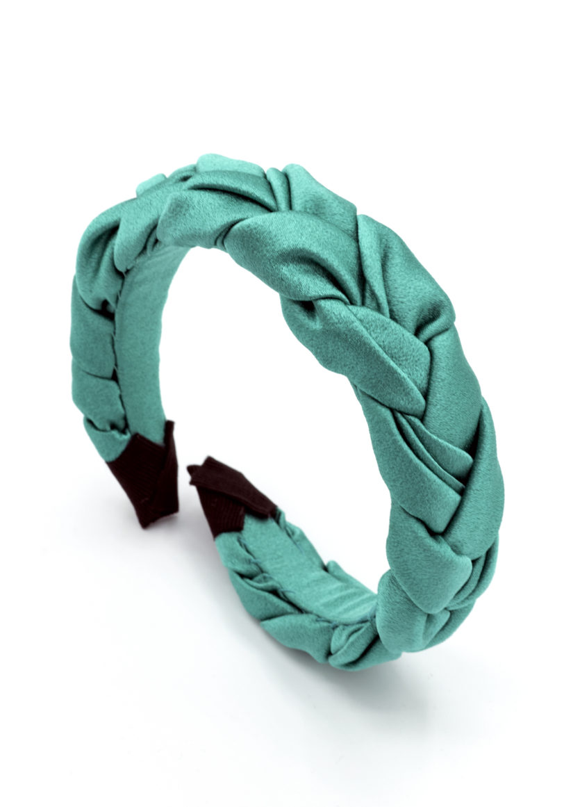 Cerchietto treccia verde
