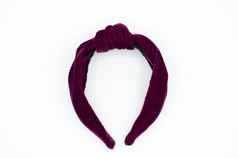 Turbante velluto porpora - immagine 2