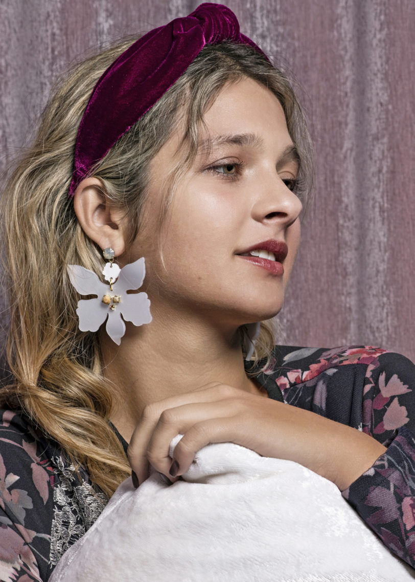 Turbante velluto porpora - immagine 5