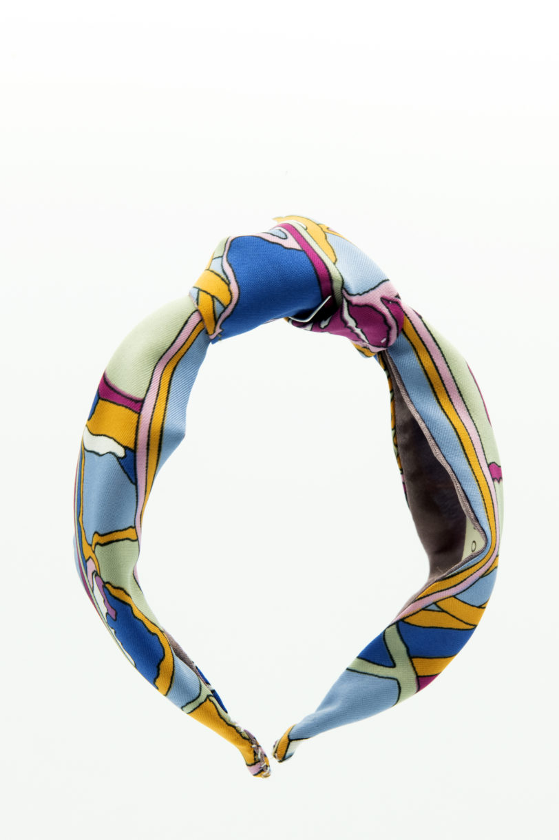 Turbante seta multicolor - immagine 3