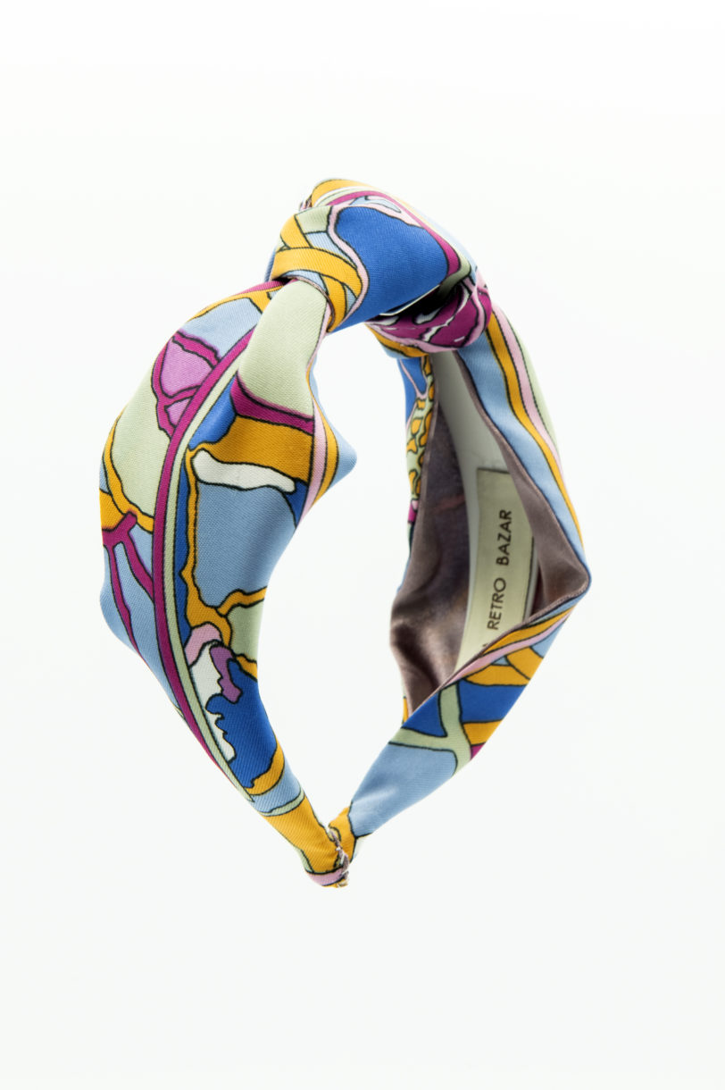Turbante seta multicolor - immagine 2