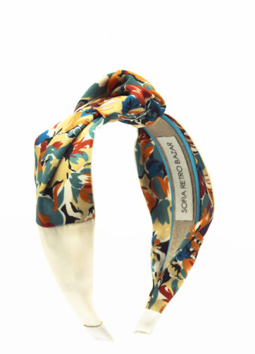 Turbante seta beige