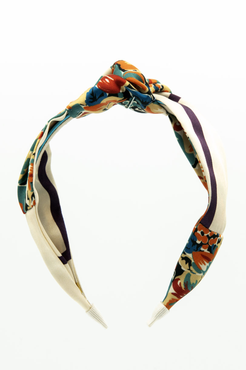 Turbante seta beige - immagine 7