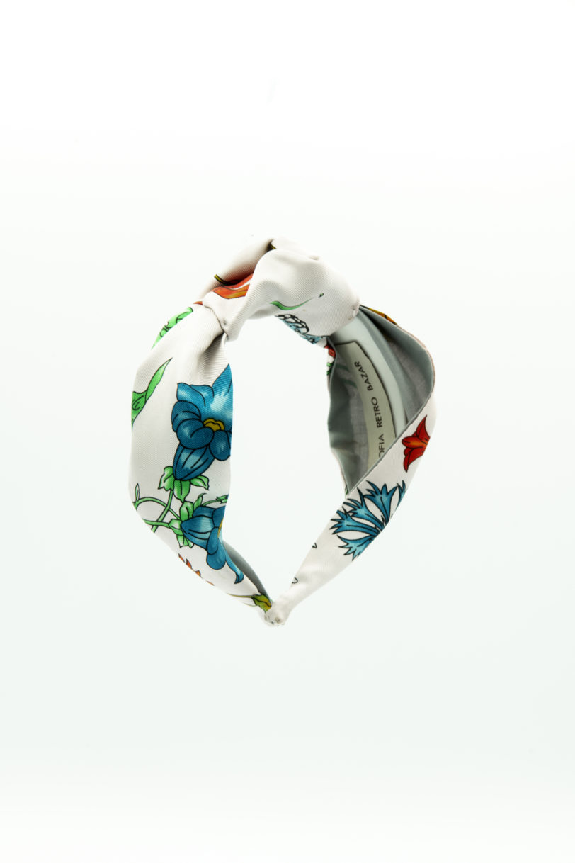 Turbante seta bianco