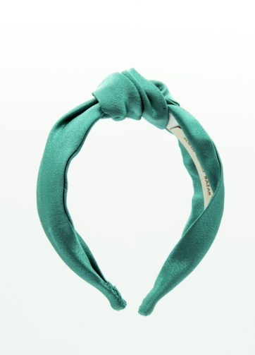 Turbante seta verde smeraldo