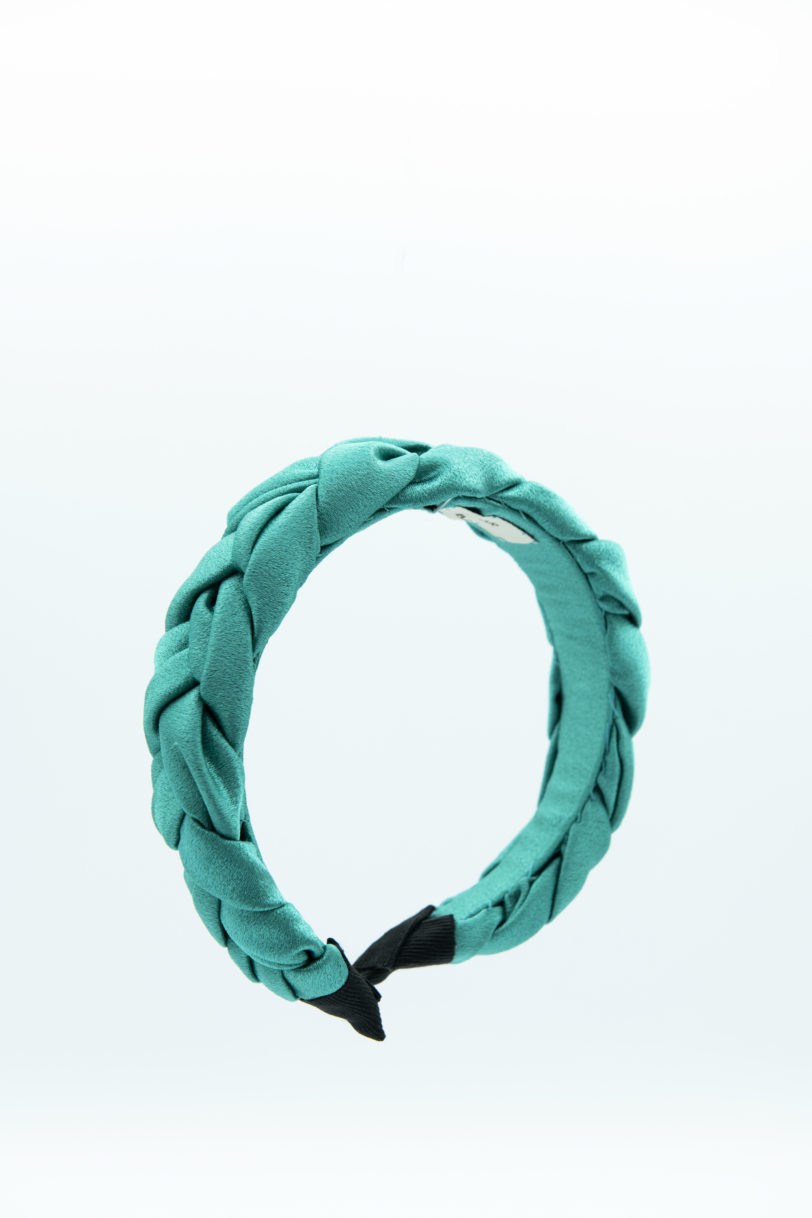 Cerchietto treccia verde - immagine 3