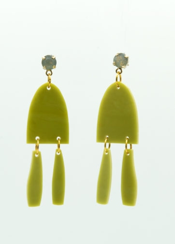Orecchino linea verde lime
