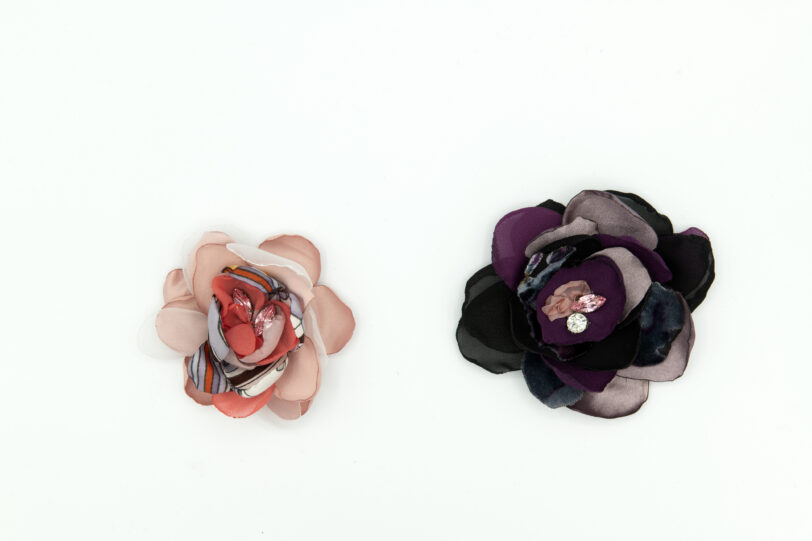 Spille rose seta - immagine 2