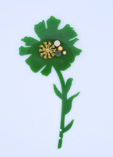 Spilla Maxi Fiore verde