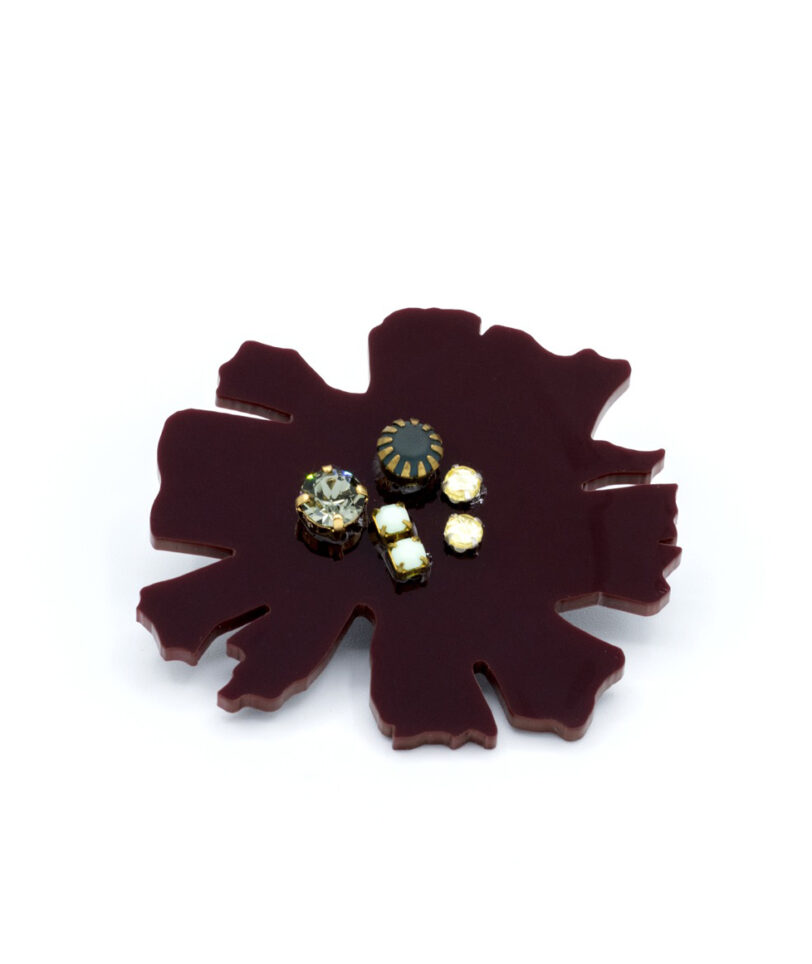 Spilla Fiore Bordò